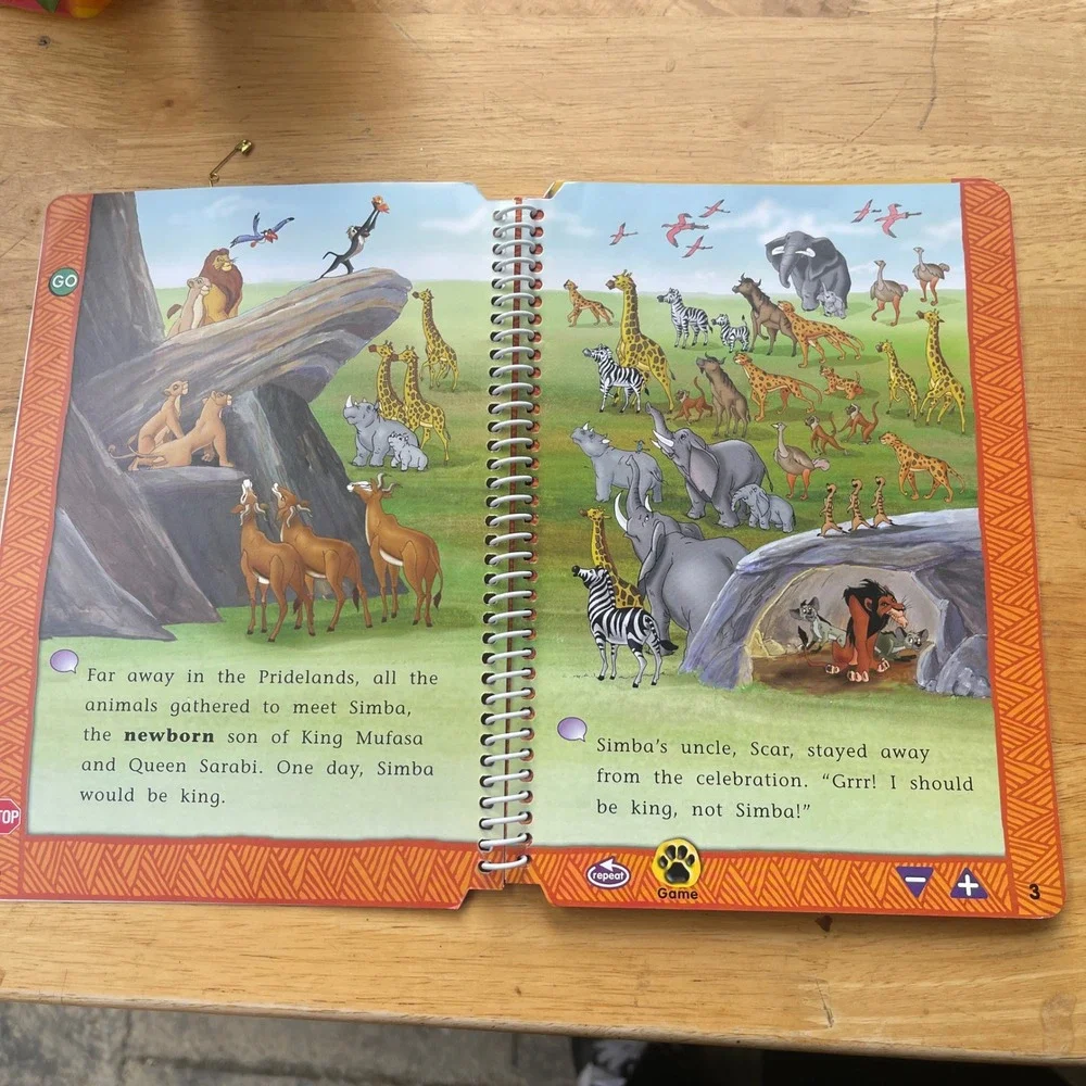 LeapFrog LeapPad LeapStart Pre-Reading Disney The Lion King Book and Cartridge